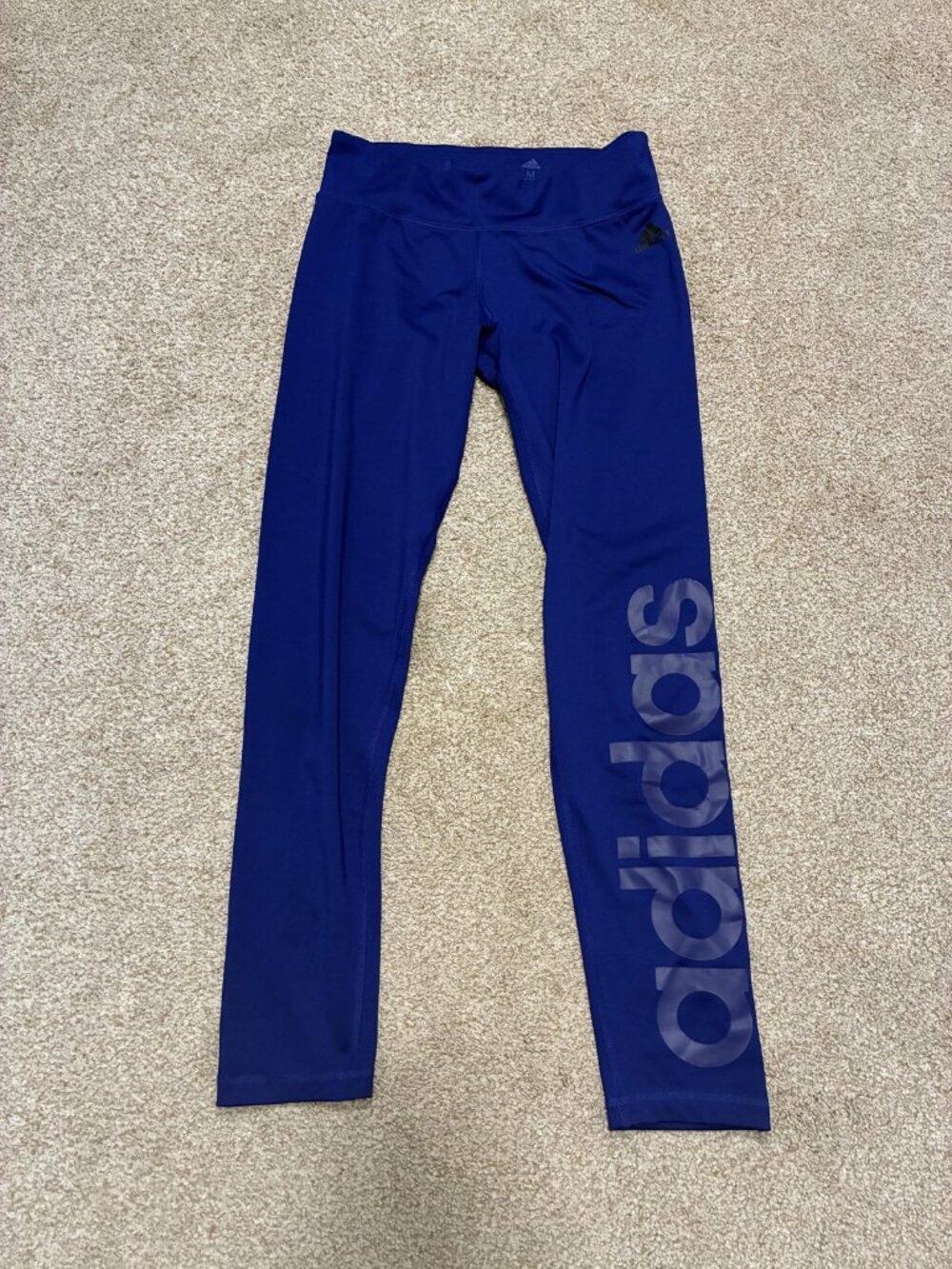 Adidas Climalite Royal Blue Logo Leggings Women's M